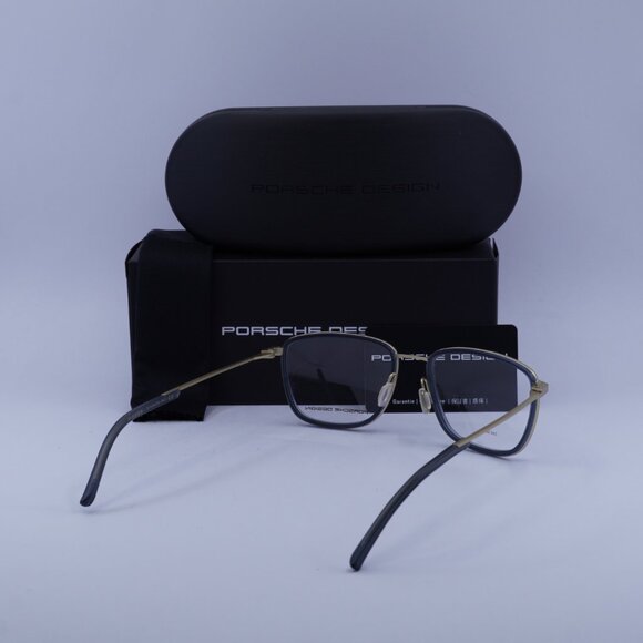 Porsche Design P8365 B Square Eyeglasses - Dark Grey/Gold 53mm - Picture 5 of 10